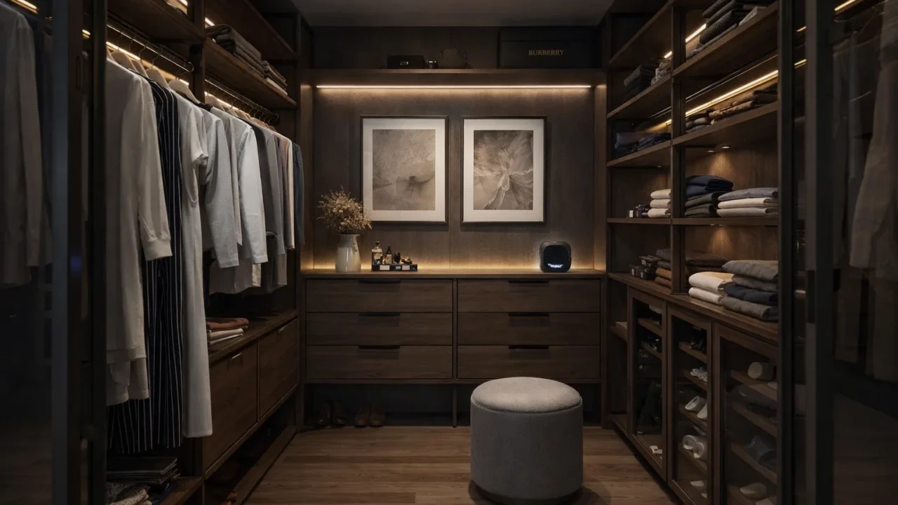 система умного освещения в гардеробной