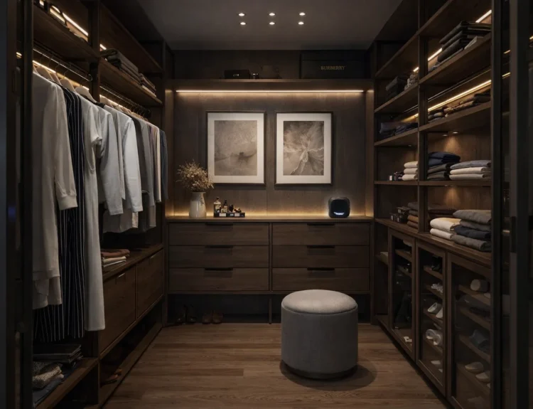 система умного освещения в гардеробной